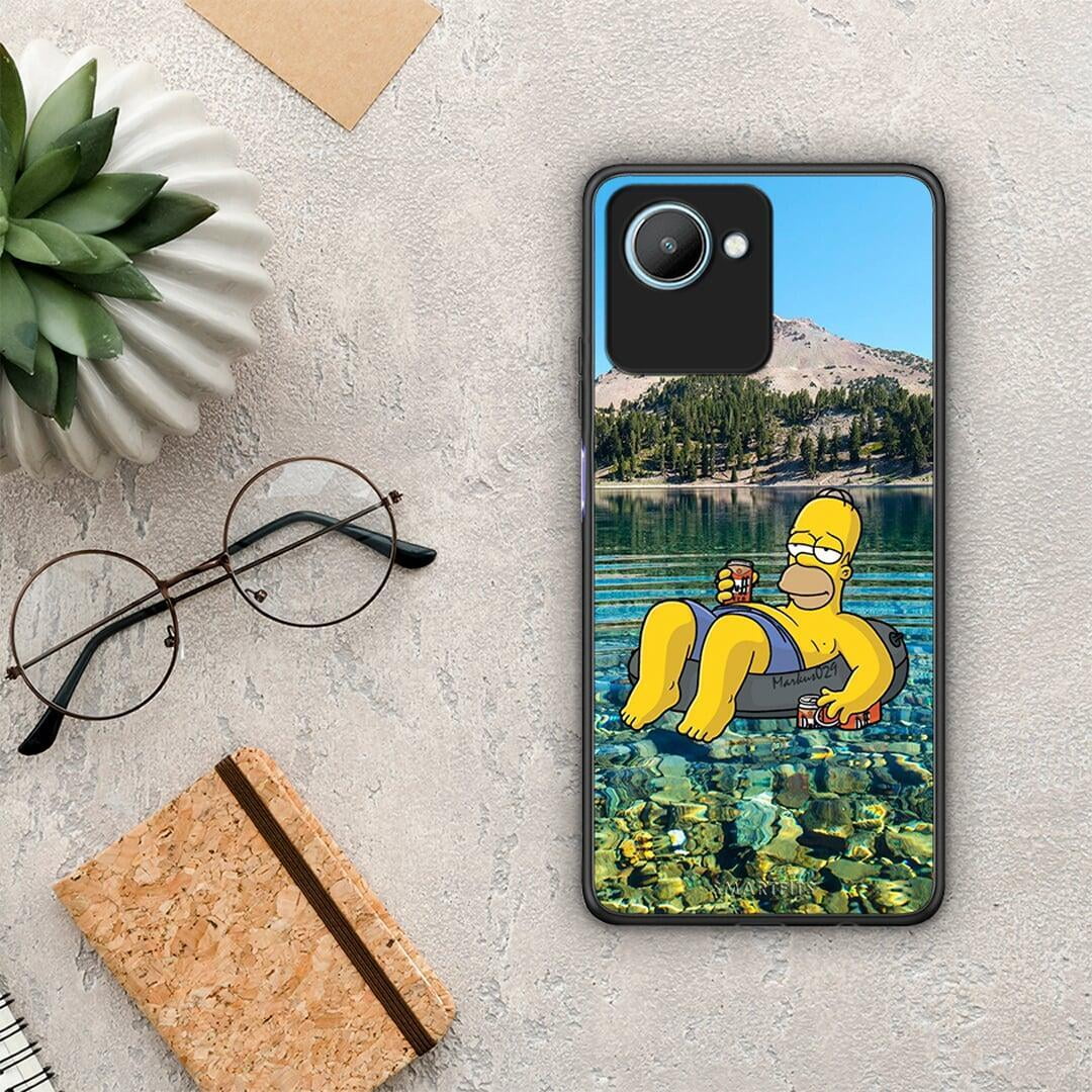 Θήκη Realme C30 Summer Happiness από τη Smartfits με σχέδιο στο πίσω μέρος και μαύρο περίβλημα | Realme C30 Summer Happiness Case with Colorful Back and Black Bezels