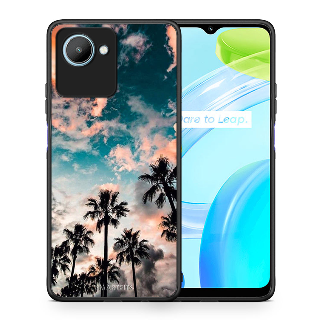 Θήκη Realme C30 Summer Sky από τη Smartfits με σχέδιο στο πίσω μέρος και μαύρο περίβλημα | Realme C30 Summer Sky Case with Colorful Back and Black Bezels