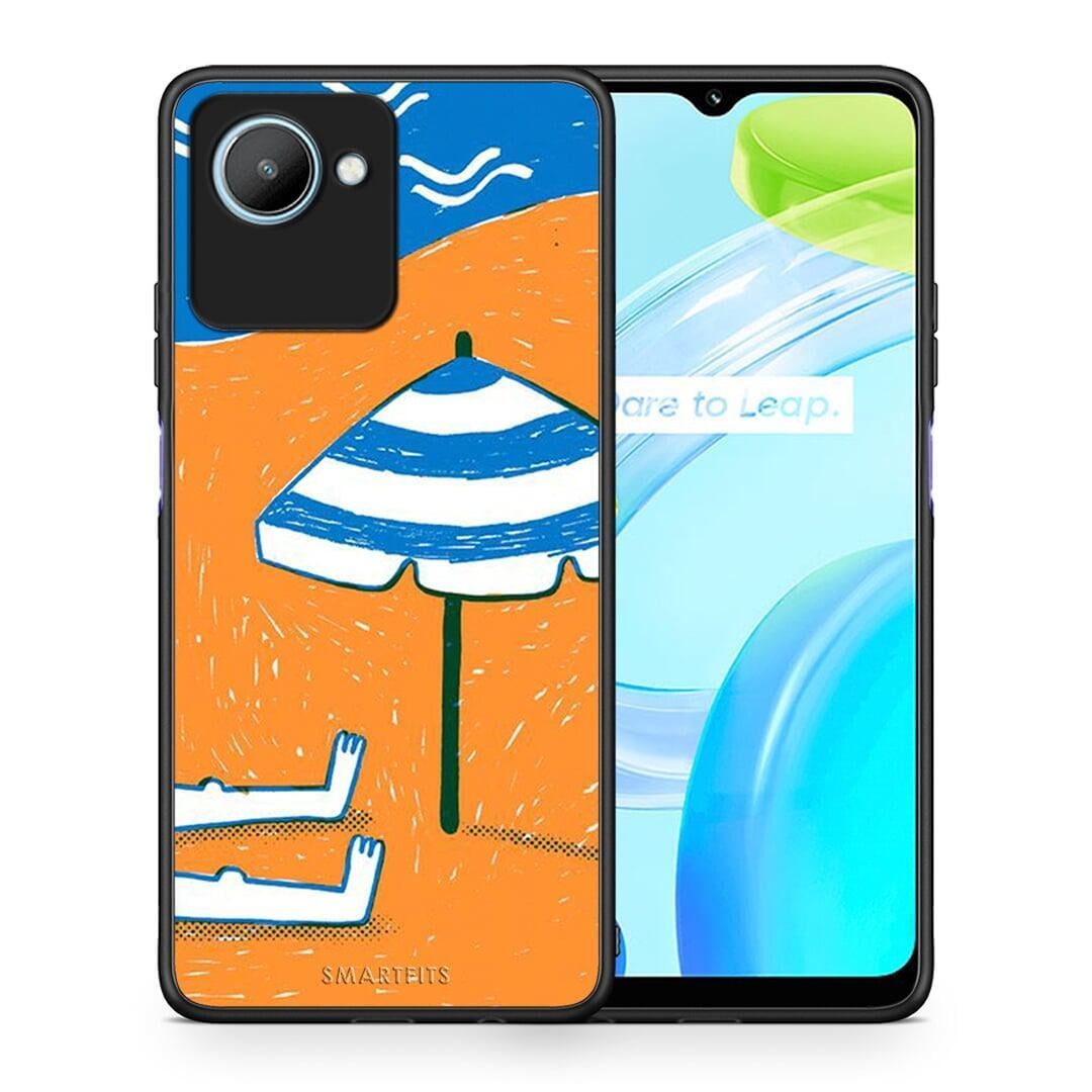 Θήκη Realme C30 Summering από τη Smartfits με σχέδιο στο πίσω μέρος και μαύρο περίβλημα | Realme C30 Summering Case with Colorful Back and Black Bezels