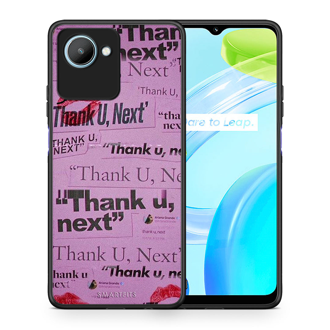 Θήκη Realme C30 Thank You Next από τη Smartfits με σχέδιο στο πίσω μέρος και μαύρο περίβλημα | Realme C30 Thank You Next Case with Colorful Back and Black Bezels