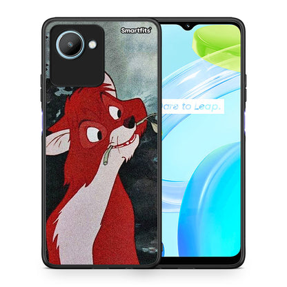 Θήκη Realme C30 Tod And Vixey Love 1 από τη Smartfits με σχέδιο στο πίσω μέρος και μαύρο περίβλημα | Realme C30 Tod And Vixey Love 1 Case with Colorful Back and Black Bezels