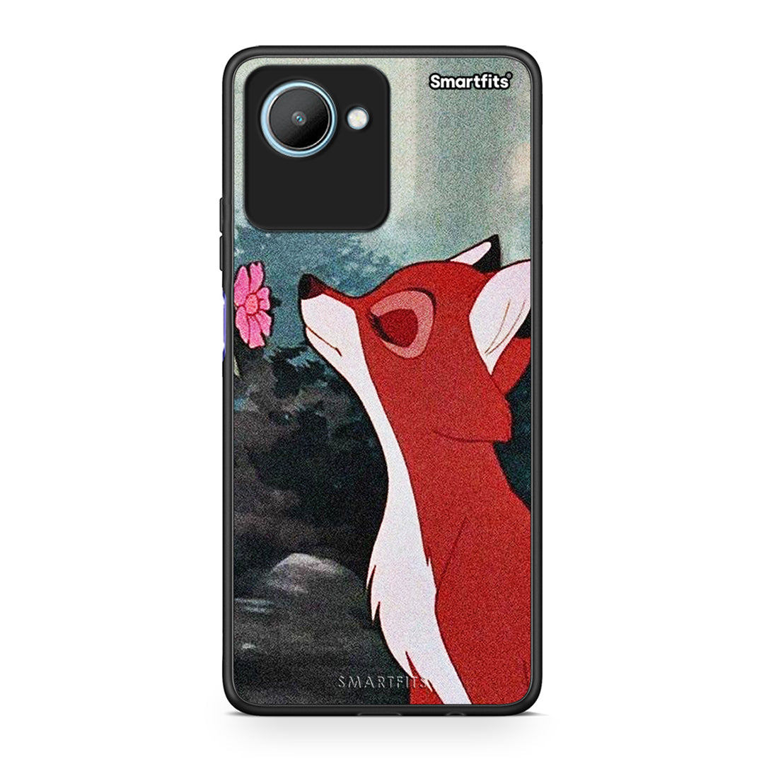 Θήκη Realme C30 Tod And Vixey Love 2 από τη Smartfits με σχέδιο στο πίσω μέρος και μαύρο περίβλημα | Realme C30 Tod And Vixey Love 2 Case with Colorful Back and Black Bezels