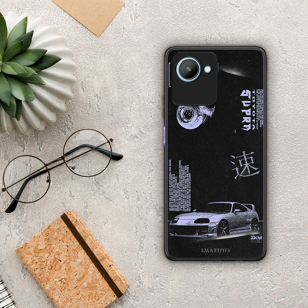 Θήκη Realme C30 Tokyo Drift από τη Smartfits με σχέδιο στο πίσω μέρος και μαύρο περίβλημα | Realme C30 Tokyo Drift Case with Colorful Back and Black Bezels