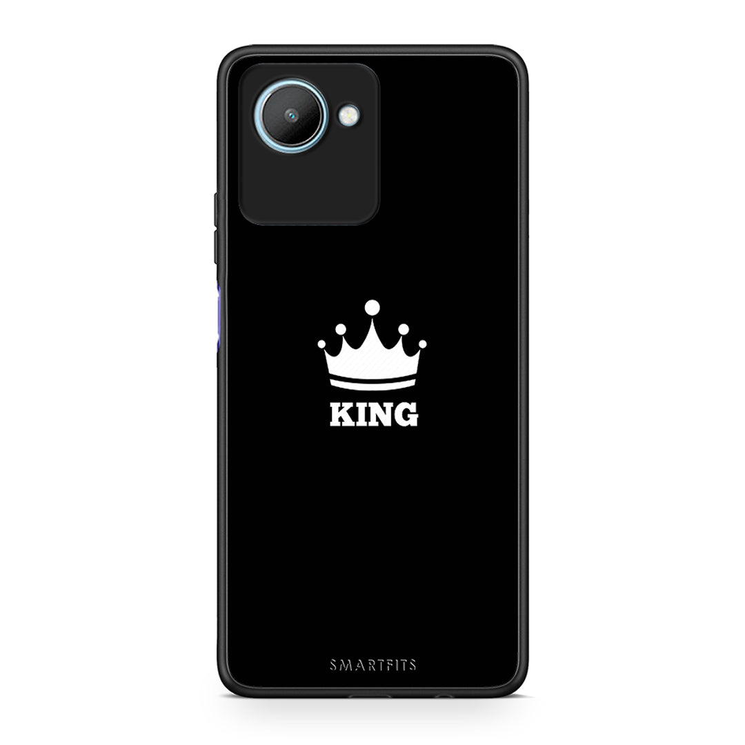 Θήκη Realme C30 Valentine King από τη Smartfits με σχέδιο στο πίσω μέρος και μαύρο περίβλημα | Realme C30 Valentine King Case with Colorful Back and Black Bezels