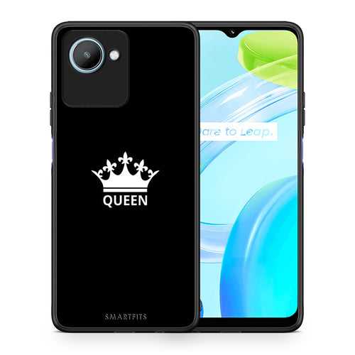 Θήκη Realme C30 Valentine Queen από τη Smartfits με σχέδιο στο πίσω μέρος και μαύρο περίβλημα | Realme C30 Valentine Queen Case with Colorful Back and Black Bezels