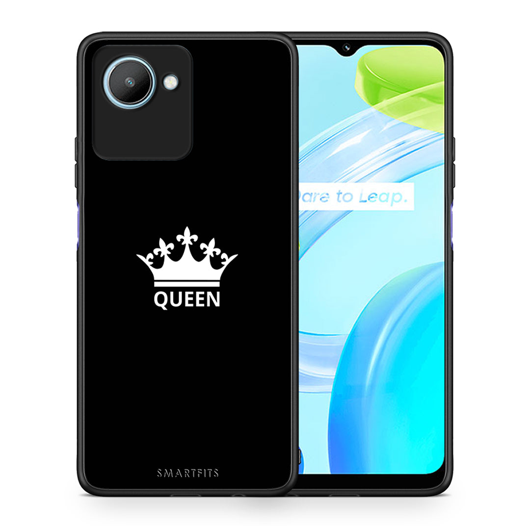 Θήκη Realme C30 Valentine Queen από τη Smartfits με σχέδιο στο πίσω μέρος και μαύρο περίβλημα | Realme C30 Valentine Queen Case with Colorful Back and Black Bezels