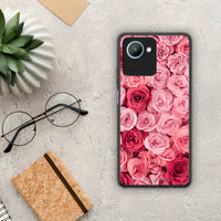 Thumbnail for Θήκη Realme C30 Valentine RoseGarden από τη Smartfits με σχέδιο στο πίσω μέρος και μαύρο περίβλημα | Realme C30 Valentine RoseGarden Case with Colorful Back and Black Bezels