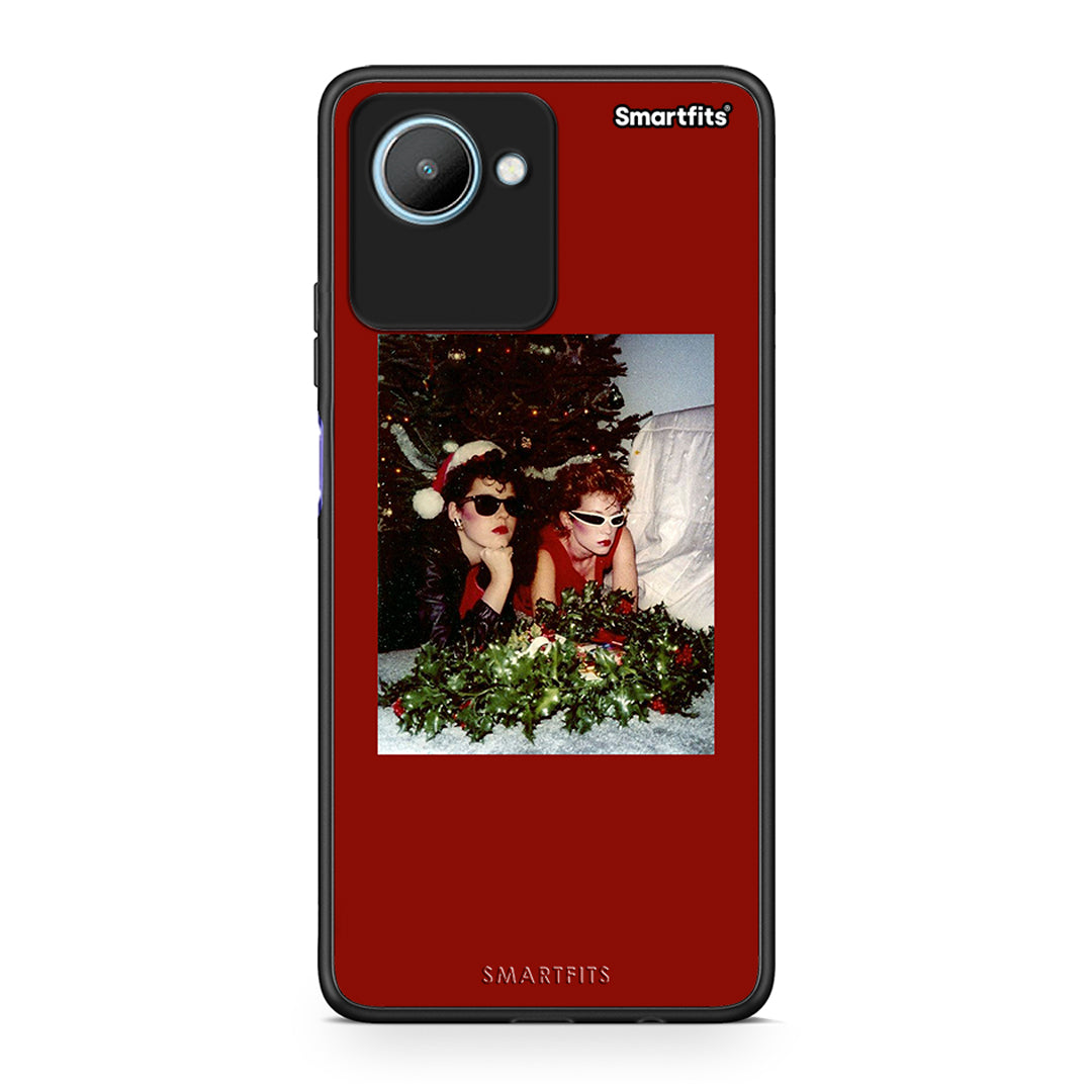 Θήκη Realme C30 Waiting For Xmas από τη Smartfits με σχέδιο στο πίσω μέρος και μαύρο περίβλημα | Realme C30 Waiting For Xmas Case with Colorful Back and Black Bezels