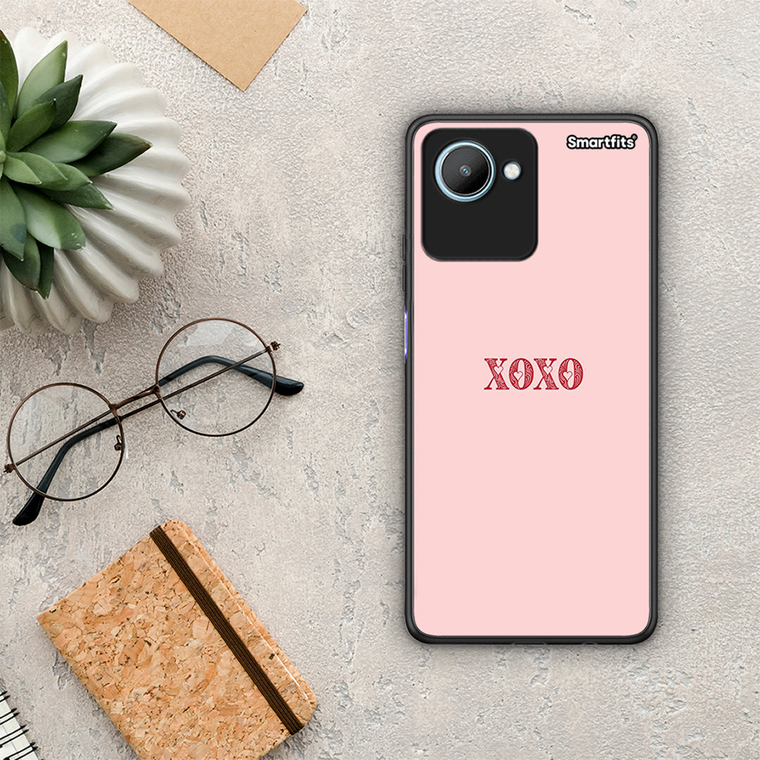 Θήκη Realme C30 XOXO Love από τη Smartfits με σχέδιο στο πίσω μέρος και μαύρο περίβλημα | Realme C30 XOXO Love Case with Colorful Back and Black Bezels