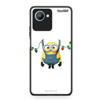 Thumbnail for Θήκη Realme C30 Xmas Minion Lights από τη Smartfits με σχέδιο στο πίσω μέρος και μαύρο περίβλημα | Realme C30 Xmas Minion Lights Case with Colorful Back and Black Bezels