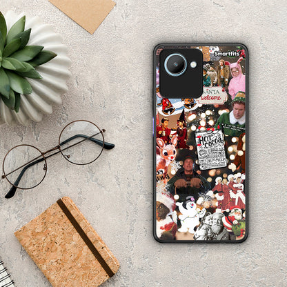 Θήκη Realme C30 Xmas Movies από τη Smartfits με σχέδιο στο πίσω μέρος και μαύρο περίβλημα | Realme C30 Xmas Movies Case with Colorful Back and Black Bezels