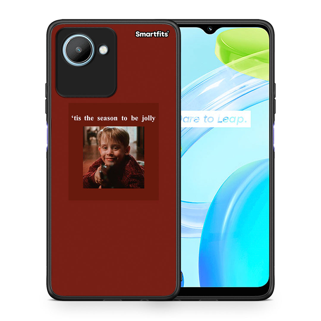 Θήκη Realme C30 Xmas Ultimate Spirit από τη Smartfits με σχέδιο στο πίσω μέρος και μαύρο περίβλημα | Realme C30 Xmas Ultimate Spirit Case with Colorful Back and Black Bezels