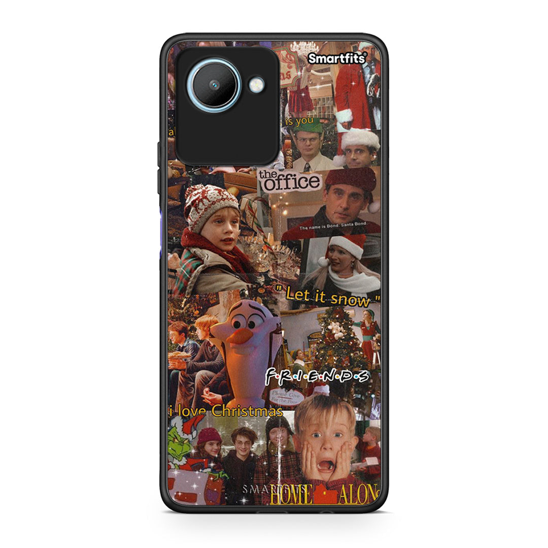 Θήκη Realme C30 Xmas Wishes από τη Smartfits με σχέδιο στο πίσω μέρος και μαύρο περίβλημα | Realme C30 Xmas Wishes Case with Colorful Back and Black Bezels
