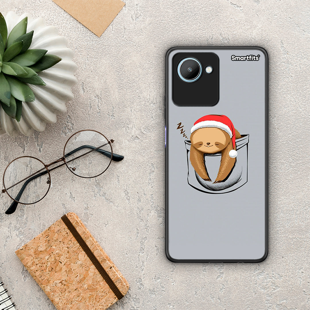 Θήκη Realme C30 Xmas Zzzz από τη Smartfits με σχέδιο στο πίσω μέρος και μαύρο περίβλημα | Realme C30 Xmas Zzzz Case with Colorful Back and Black Bezels