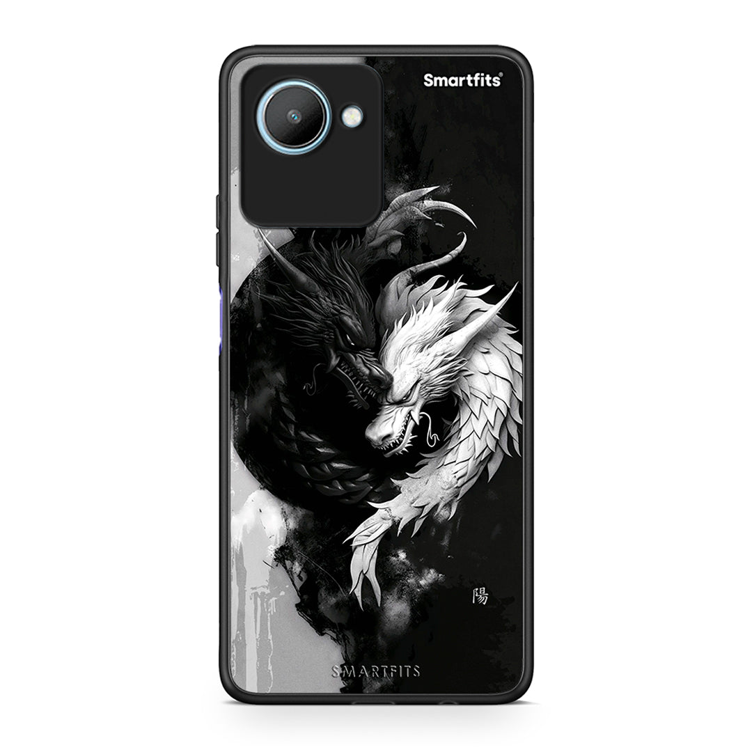 Θήκη Realme C30 Yin Yang από τη Smartfits με σχέδιο στο πίσω μέρος και μαύρο περίβλημα | Realme C30 Yin Yang Case with Colorful Back and Black Bezels