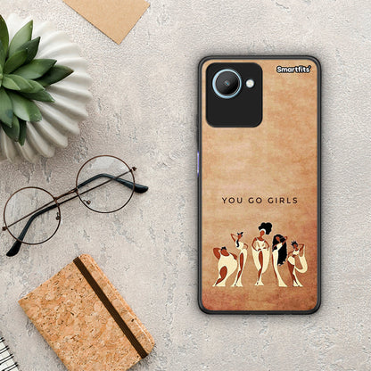 Θήκη Realme C30 You Go Girl από τη Smartfits με σχέδιο στο πίσω μέρος και μαύρο περίβλημα | Realme C30 You Go Girl Case with Colorful Back and Black Bezels