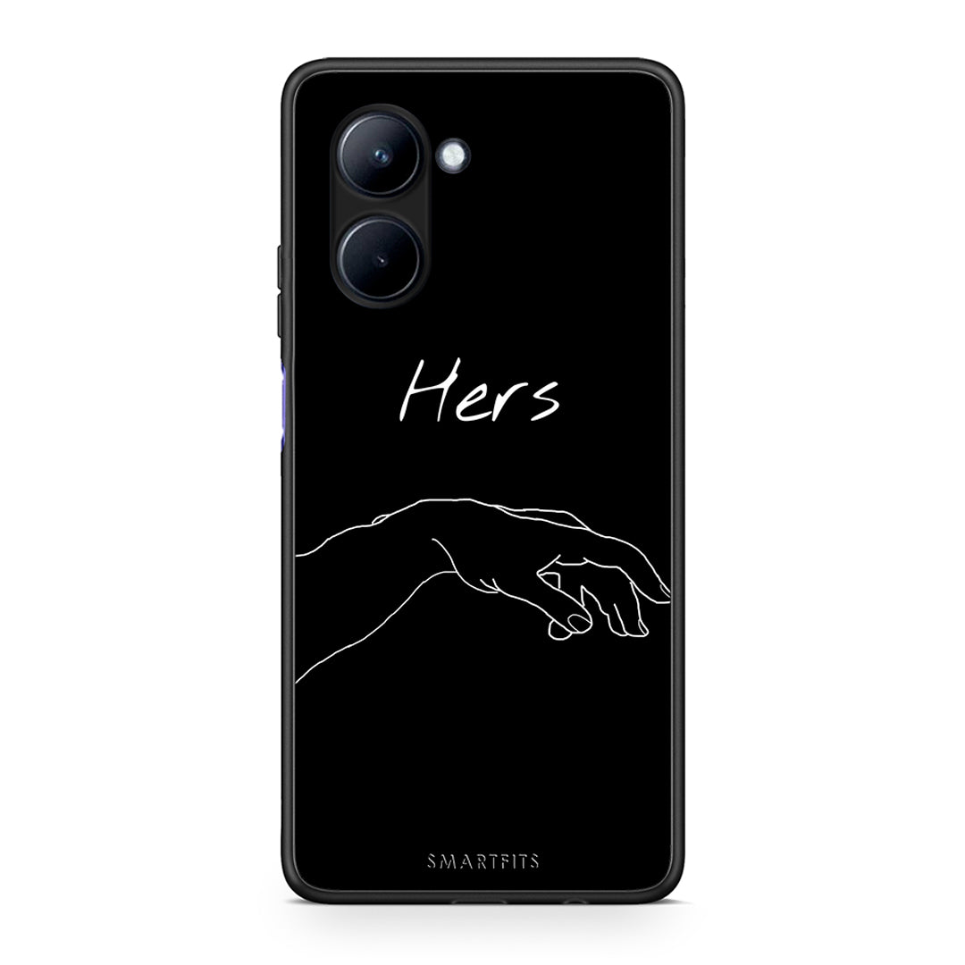 Θήκη Realme C33 Aesthetic Love 1 από τη Smartfits με σχέδιο στο πίσω μέρος και μαύρο περίβλημα | Realme C33 Aesthetic Love 1 Case with Colorful Back and Black Bezels