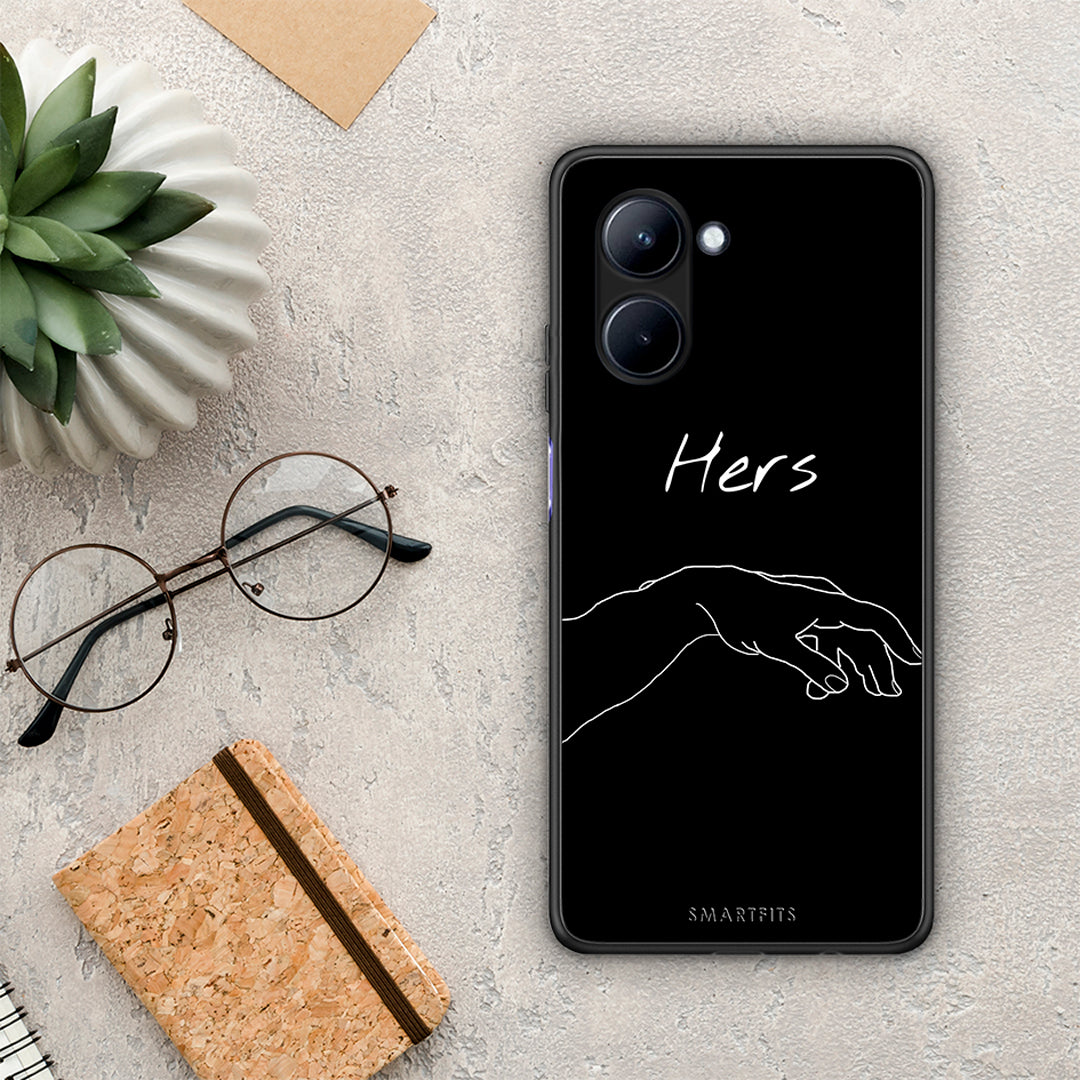 Θήκη Realme C33 Aesthetic Love 1 από τη Smartfits με σχέδιο στο πίσω μέρος και μαύρο περίβλημα | Realme C33 Aesthetic Love 1 Case with Colorful Back and Black Bezels