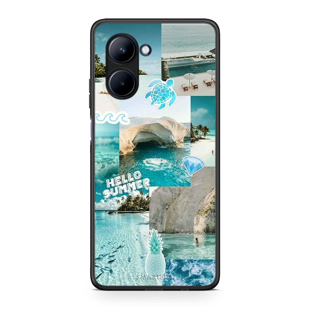 Θήκη Realme C33 Aesthetic Summer από τη Smartfits με σχέδιο στο πίσω μέρος και μαύρο περίβλημα | Realme C33 Aesthetic Summer Case with Colorful Back and Black Bezels