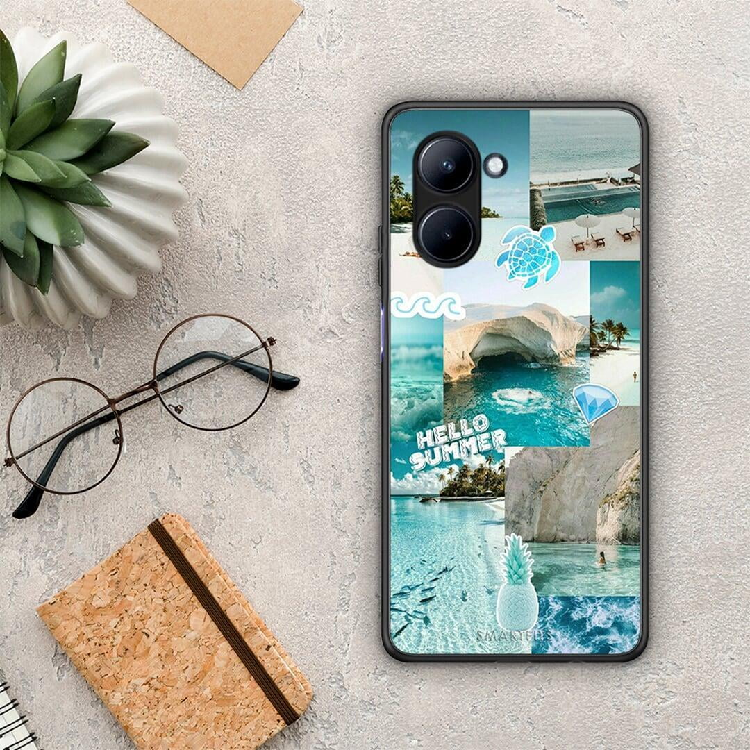 Θήκη Realme C33 Aesthetic Summer από τη Smartfits με σχέδιο στο πίσω μέρος και μαύρο περίβλημα | Realme C33 Aesthetic Summer Case with Colorful Back and Black Bezels