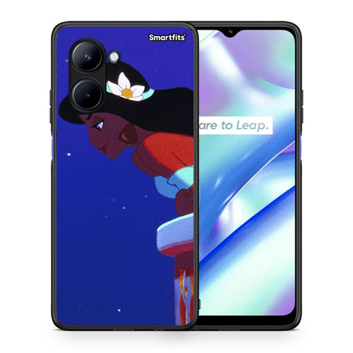 Θήκη Realme C33 Alladin And Jasmine Love 2 από τη Smartfits με σχέδιο στο πίσω μέρος και μαύρο περίβλημα | Realme C33 Alladin And Jasmine Love 2 Case with Colorful Back and Black Bezels