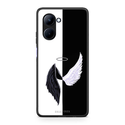 Θήκη Realme C33 Angels Demons από τη Smartfits με σχέδιο στο πίσω μέρος και μαύρο περίβλημα | Realme C33 Angels Demons Case with Colorful Back and Black Bezels