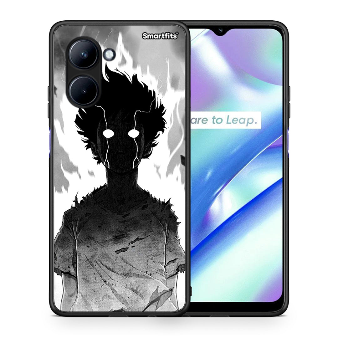 Θήκη Realme C33 Anime Boy από τη Smartfits με σχέδιο στο πίσω μέρος και μαύρο περίβλημα | Realme C33 Anime Boy Case with Colorful Back and Black Bezels