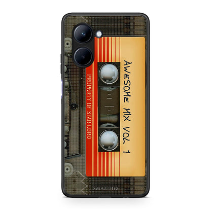 Θήκη Realme C33 Awesome Mix από τη Smartfits με σχέδιο στο πίσω μέρος και μαύρο περίβλημα | Realme C33 Awesome Mix Case with Colorful Back and Black Bezels