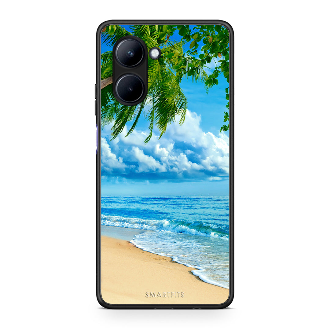Θήκη Realme C33 Beautiful Beach από τη Smartfits με σχέδιο στο πίσω μέρος και μαύρο περίβλημα | Realme C33 Beautiful Beach Case with Colorful Back and Black Bezels