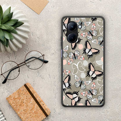 Θήκη Realme C33 Boho Butterflies από τη Smartfits με σχέδιο στο πίσω μέρος και μαύρο περίβλημα | Realme C33 Boho Butterflies Case with Colorful Back and Black Bezels