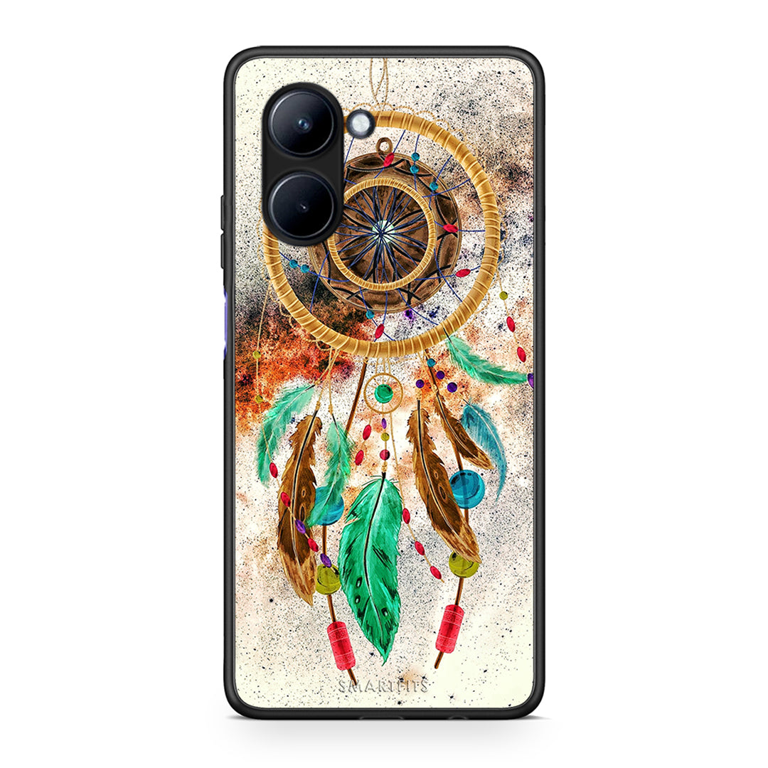 Θήκη Realme C33 Boho DreamCatcher από τη Smartfits με σχέδιο στο πίσω μέρος και μαύρο περίβλημα | Realme C33 Boho DreamCatcher Case with Colorful Back and Black Bezels