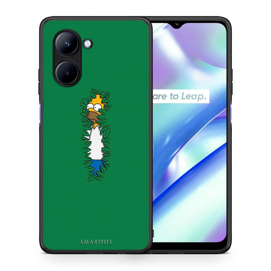 Θήκη Realme C33 Bush Man από τη Smartfits με σχέδιο στο πίσω μέρος και μαύρο περίβλημα | Realme C33 Bush Man Case with Colorful Back and Black Bezels