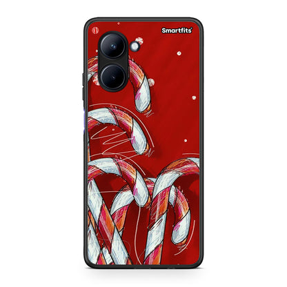 Θήκη Realme C33 Candy Cane από τη Smartfits με σχέδιο στο πίσω μέρος και μαύρο περίβλημα | Realme C33 Candy Cane Case with Colorful Back and Black Bezels