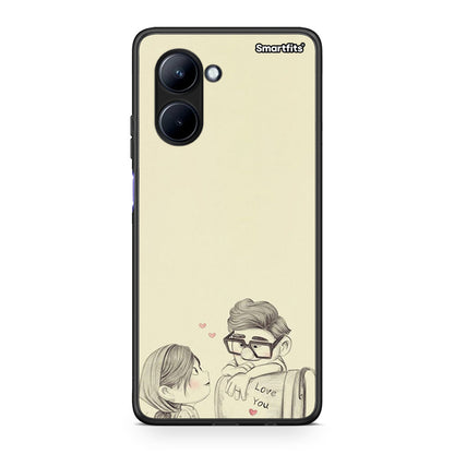 Θήκη Realme C33 Carl And Ellie από τη Smartfits με σχέδιο στο πίσω μέρος και μαύρο περίβλημα | Realme C33 Carl And Ellie Case with Colorful Back and Black Bezels