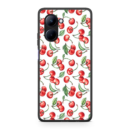 Θήκη Realme C33 Cherry Summer από τη Smartfits με σχέδιο στο πίσω μέρος και μαύρο περίβλημα | Realme C33 Cherry Summer Case with Colorful Back and Black Bezels