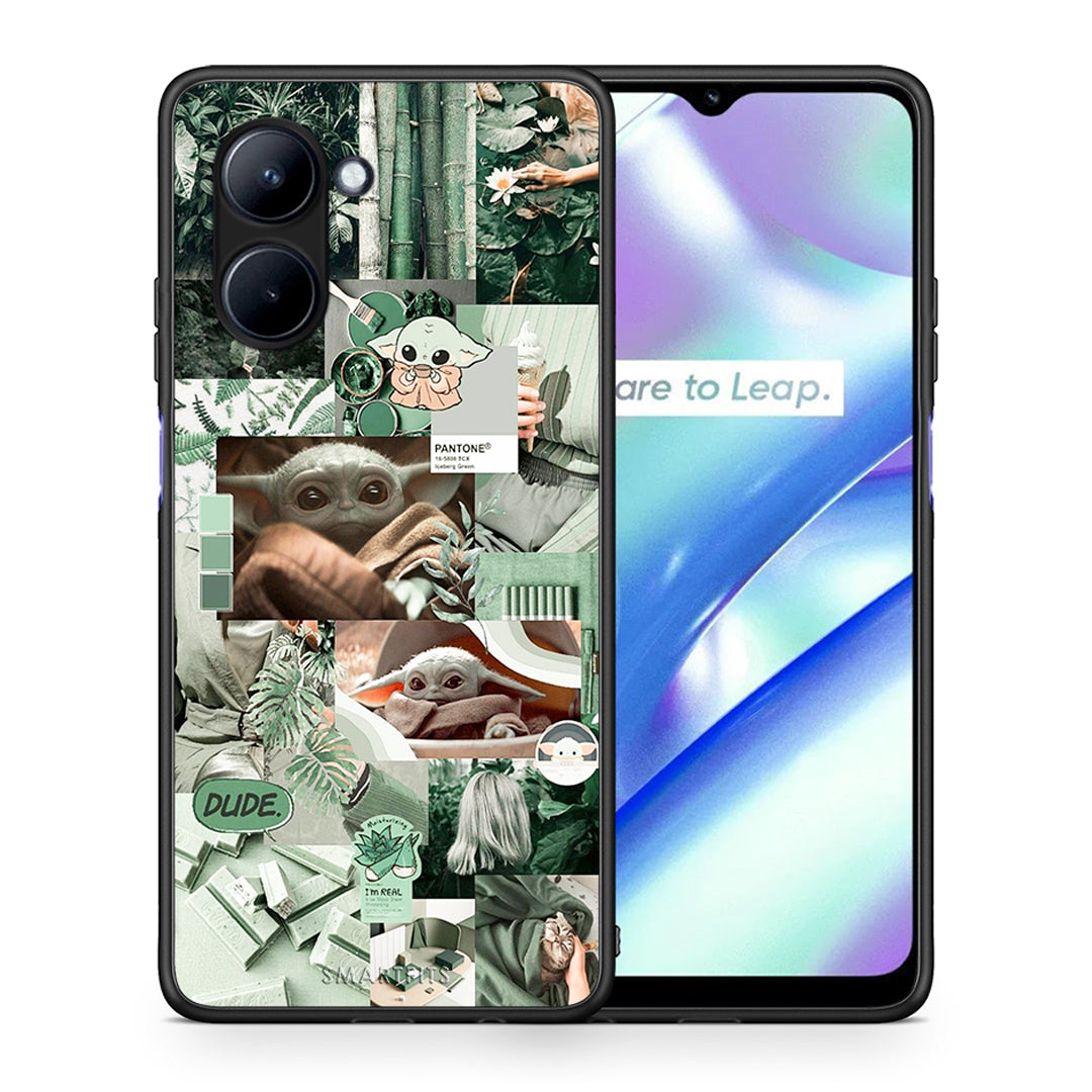 Θήκη Realme C33 Collage Dude από τη Smartfits με σχέδιο στο πίσω μέρος και μαύρο περίβλημα | Realme C33 Collage Dude Case with Colorful Back and Black Bezels