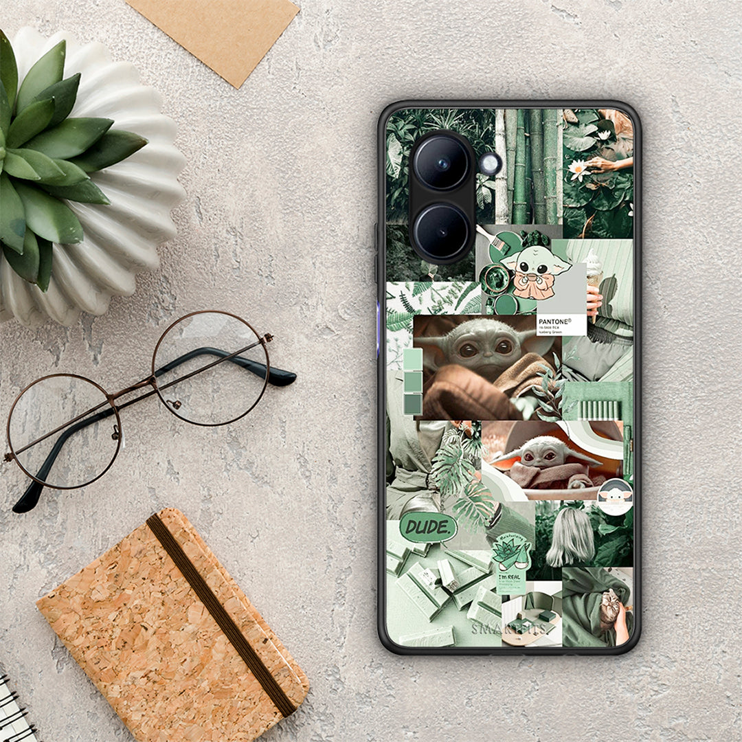 Θήκη Realme C33 Collage Dude από τη Smartfits με σχέδιο στο πίσω μέρος και μαύρο περίβλημα | Realme C33 Collage Dude Case with Colorful Back and Black Bezels