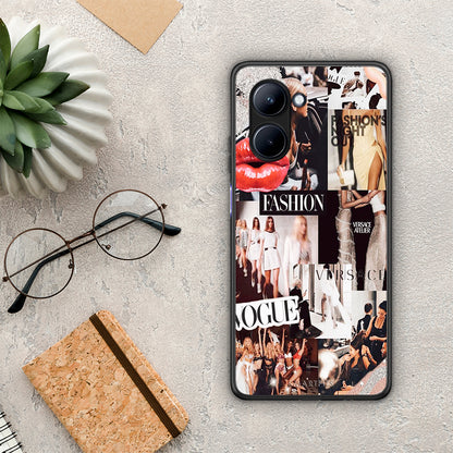 Θήκη Realme C33 Collage Fashion από τη Smartfits με σχέδιο στο πίσω μέρος και μαύρο περίβλημα | Realme C33 Collage Fashion Case with Colorful Back and Black Bezels