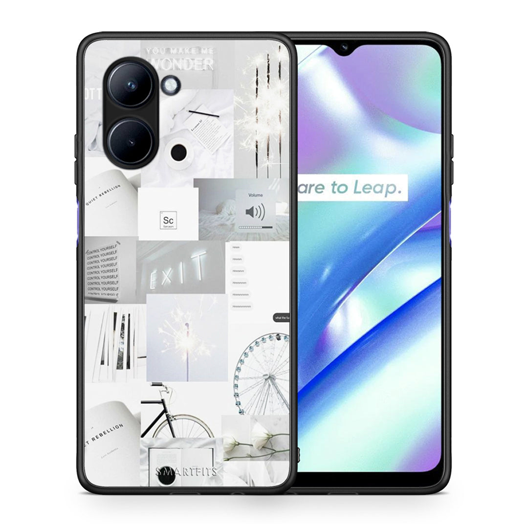 Θήκη Realme C33 Collage Make Me Wonder από τη Smartfits με σχέδιο στο πίσω μέρος και μαύρο περίβλημα | Realme C33 Collage Make Me Wonder Case with Colorful Back and Black Bezels