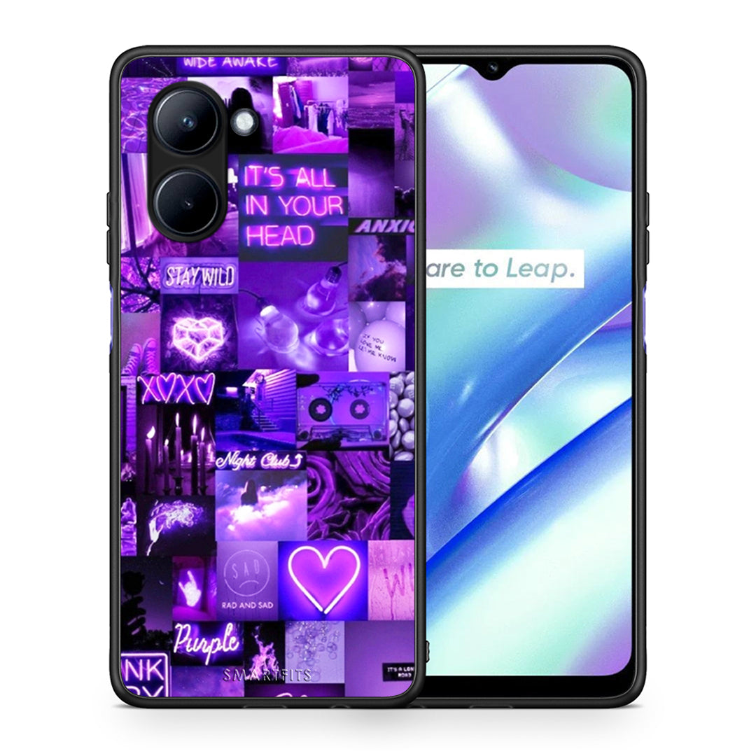 Θήκη Realme C33 Collage Stay Wild από τη Smartfits με σχέδιο στο πίσω μέρος και μαύρο περίβλημα | Realme C33 Collage Stay Wild Case with Colorful Back and Black Bezels