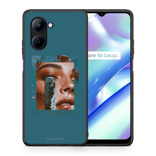 Θήκη Realme C33 Cry An Ocean από τη Smartfits με σχέδιο στο πίσω μέρος και μαύρο περίβλημα | Realme C33 Cry An Ocean Case with Colorful Back and Black Bezels