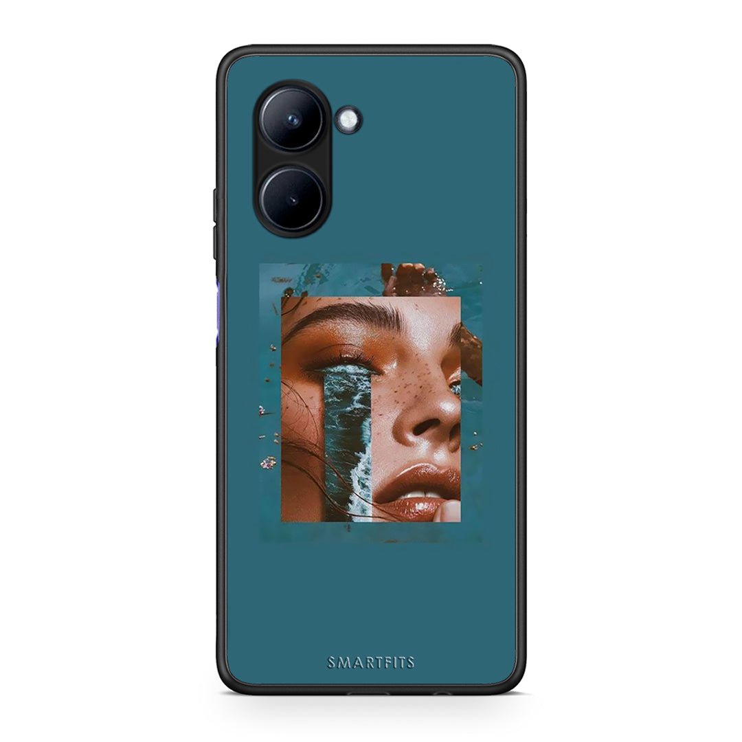 Θήκη Realme C33 Cry An Ocean από τη Smartfits με σχέδιο στο πίσω μέρος και μαύρο περίβλημα | Realme C33 Cry An Ocean Case with Colorful Back and Black Bezels