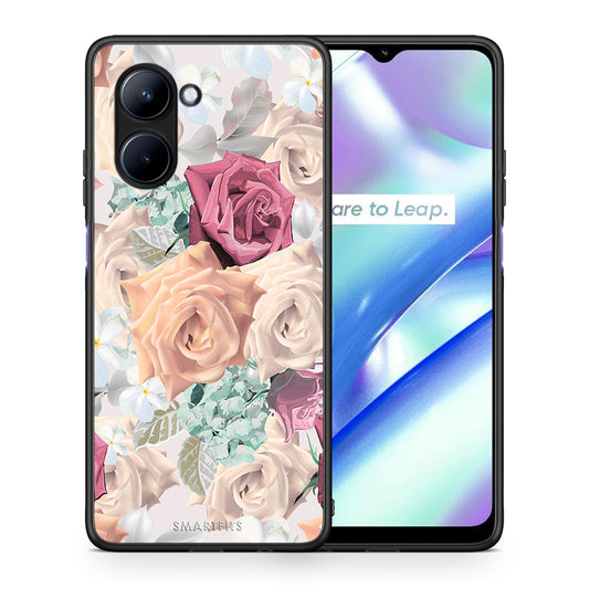 Θήκη Realme C33 Floral Bouquet από τη Smartfits με σχέδιο στο πίσω μέρος και μαύρο περίβλημα | Realme C33 Floral Bouquet Case with Colorful Back and Black Bezels