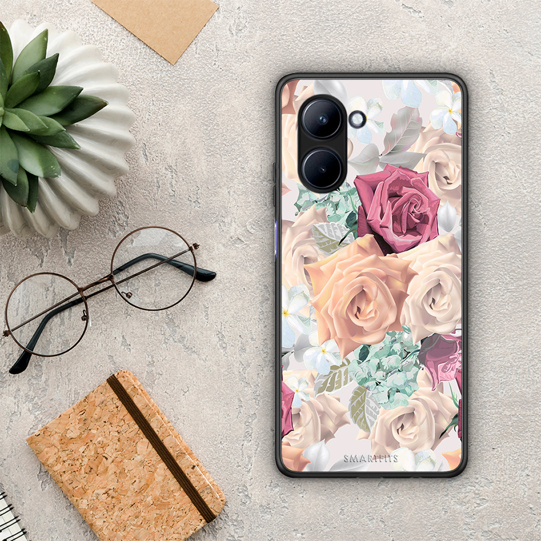 Θήκη Realme C33 Floral Bouquet από τη Smartfits με σχέδιο στο πίσω μέρος και μαύρο περίβλημα | Realme C33 Floral Bouquet Case with Colorful Back and Black Bezels