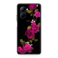 Thumbnail for Θήκη Realme C33 Flower Red Roses από τη Smartfits με σχέδιο στο πίσω μέρος και μαύρο περίβλημα | Realme C33 Flower Red Roses Case with Colorful Back and Black Bezels