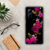 Thumbnail for Θήκη Realme C33 Flower Red Roses από τη Smartfits με σχέδιο στο πίσω μέρος και μαύρο περίβλημα | Realme C33 Flower Red Roses Case with Colorful Back and Black Bezels
