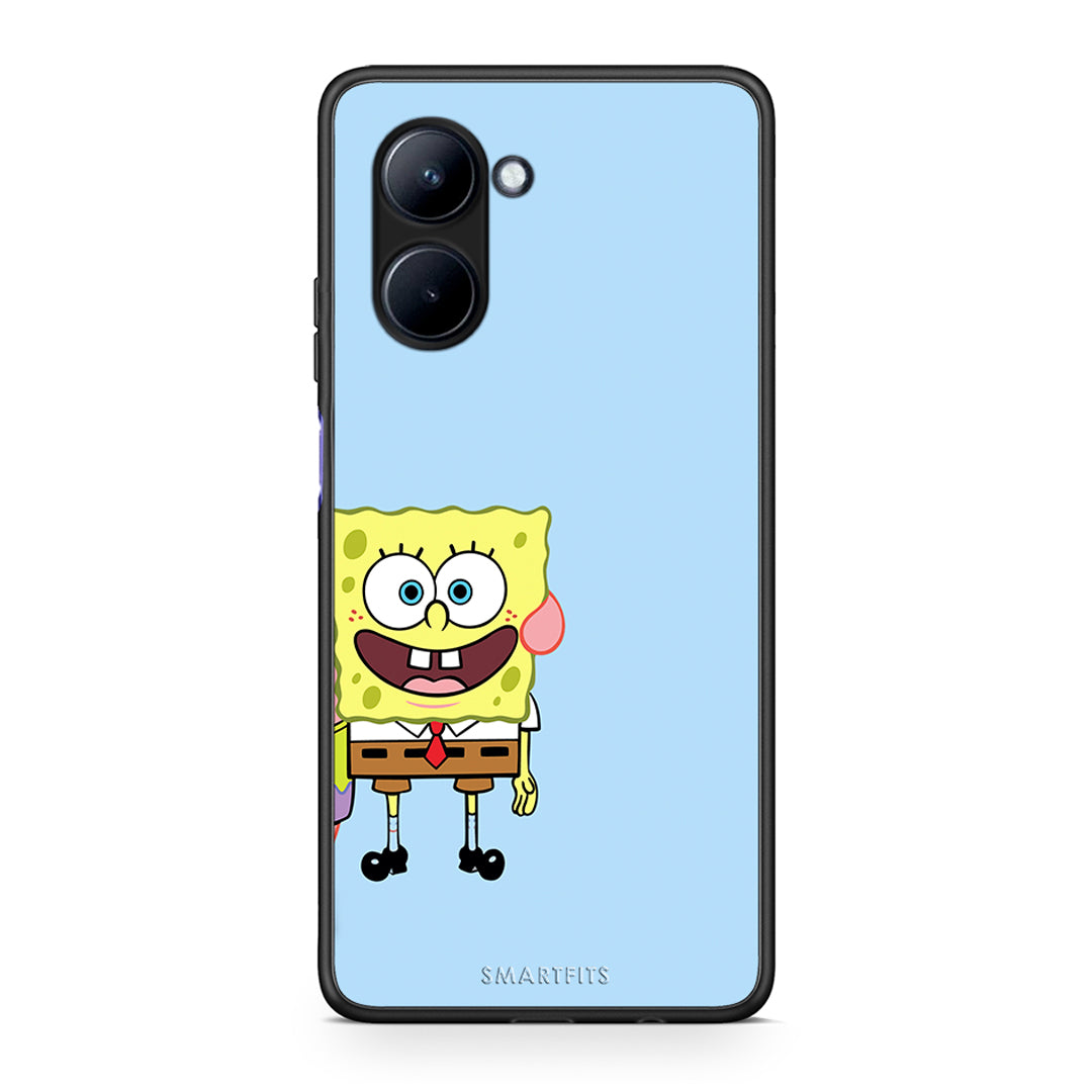 Θήκη Realme C33 Friends Bob από τη Smartfits με σχέδιο στο πίσω μέρος και μαύρο περίβλημα | Realme C33 Friends Bob Case with Colorful Back and Black Bezels