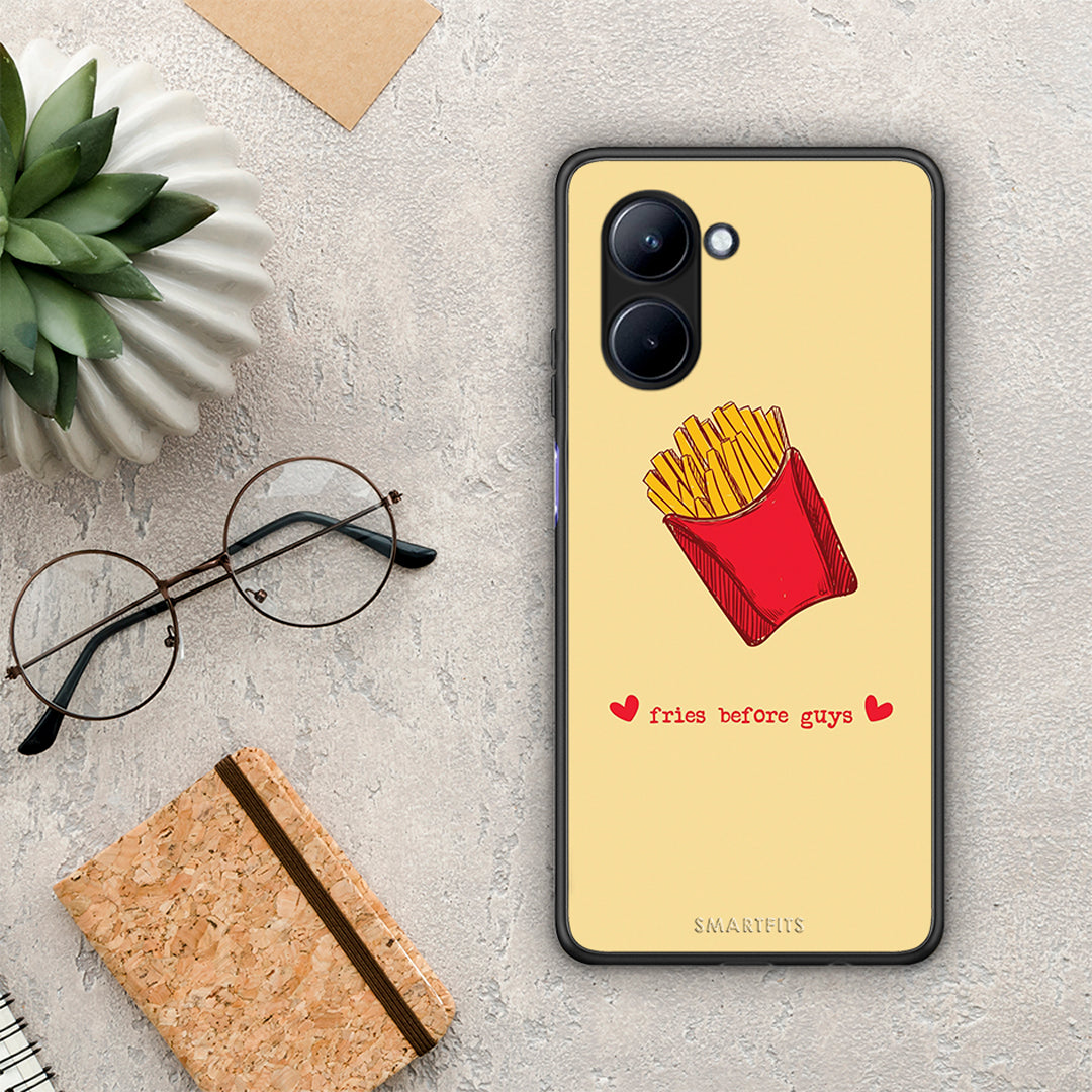 Θήκη Realme C33 Fries Before Guys από τη Smartfits με σχέδιο στο πίσω μέρος και μαύρο περίβλημα | Realme C33 Fries Before Guys Case with Colorful Back and Black Bezels