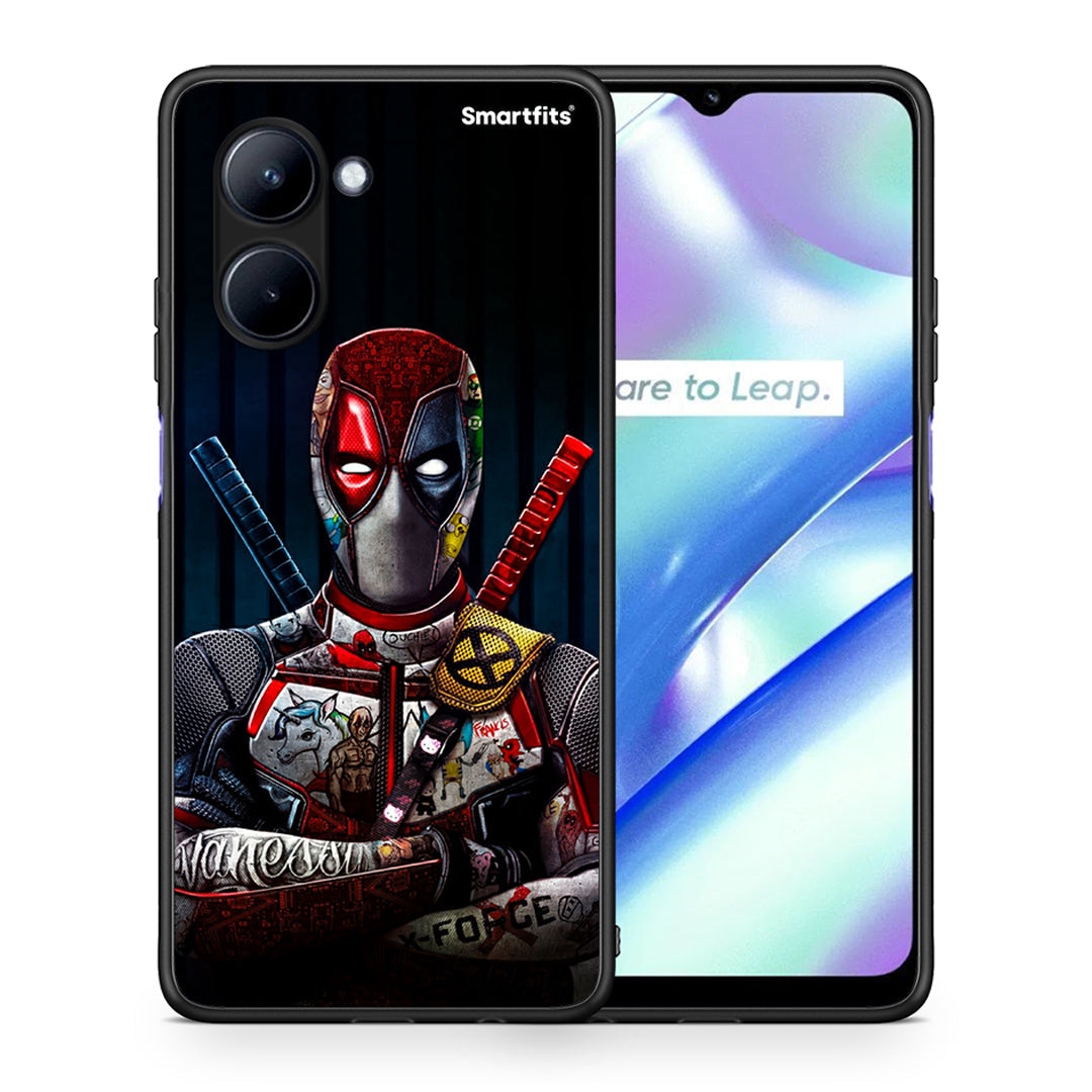 Θήκη Realme C33 Funny Guy από τη Smartfits με σχέδιο στο πίσω μέρος και μαύρο περίβλημα | Realme C33 Funny Guy Case with Colorful Back and Black Bezels