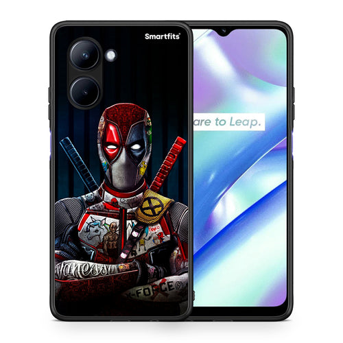 Θήκη Realme C33 Funny Guy από τη Smartfits με σχέδιο στο πίσω μέρος και μαύρο περίβλημα | Realme C33 Funny Guy Case with Colorful Back and Black Bezels